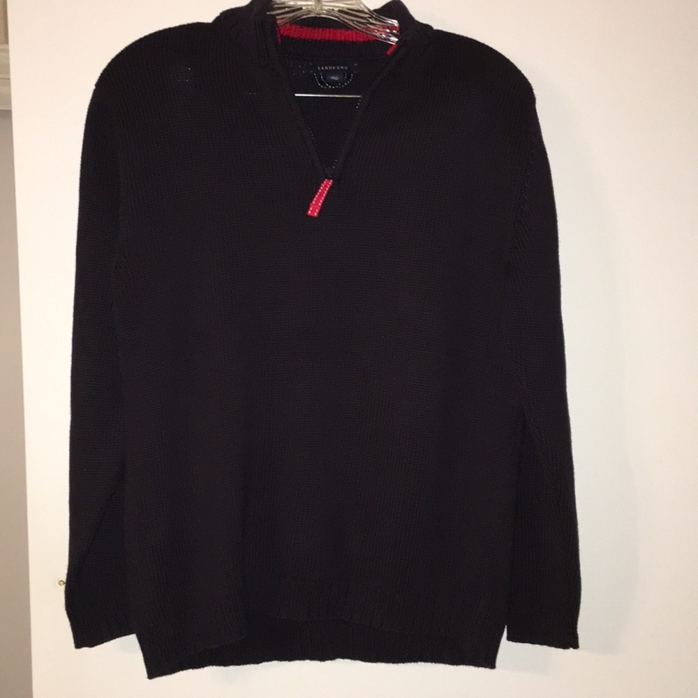 Lands End boys quarter zip sweater